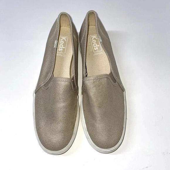 Keds Triple Decker Platform Slip On Fashion Sneakers Metallic Gold Size 7.5 - Picture 3 of 8